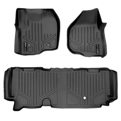 SMARTLINER Custom Fit Floor Liners For 2012-2016 Ford F-250/F-350 Super Duty SuperCab with Raised Drivers Side Pedal Smartliner USA