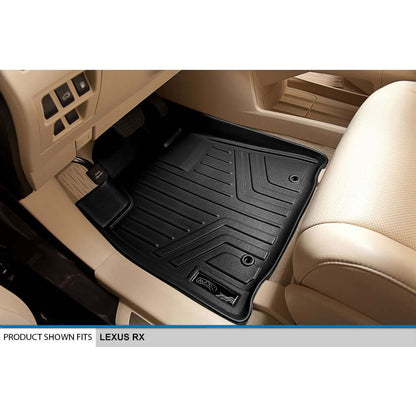 SMARTLINER Custom Fit Floor Liners For 2013-2015 Lexus RX (First Row Twist type Rings) Smartliner USA