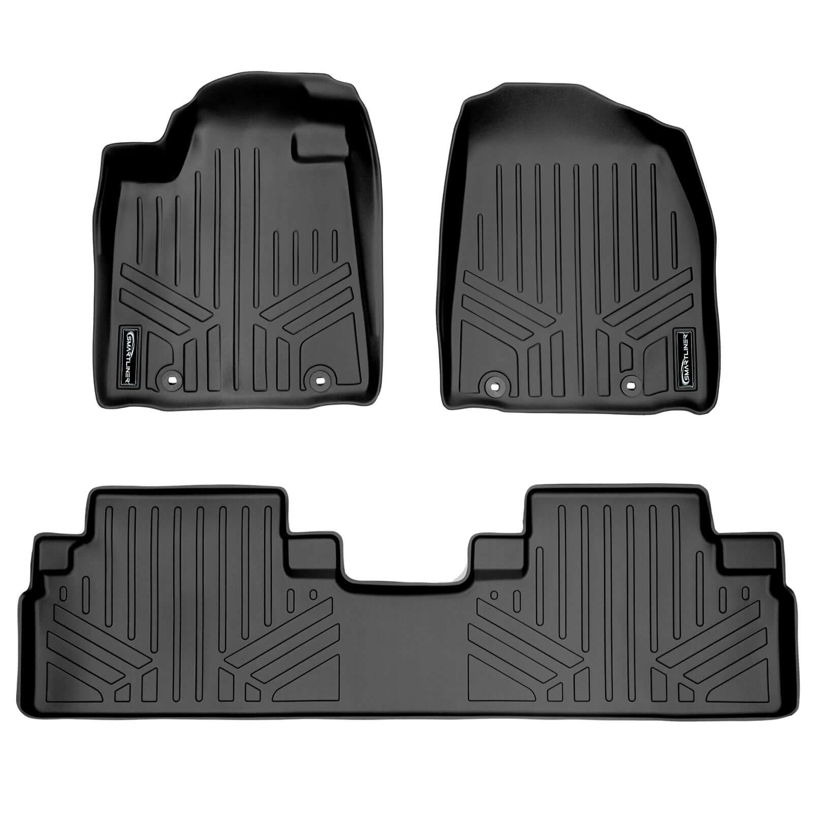 SMARTLINER Custom Fit Floor Liners For 2013-2015 Lexus RX (First Row Twist type Rings) Smartliner USA