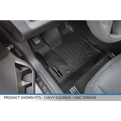 Smart Trim™ Custom Fit Floor Liners For 2011-2017 Chevy Equinox / GMC Terrain (with Dual Front Floor Posts) Smartliner USA