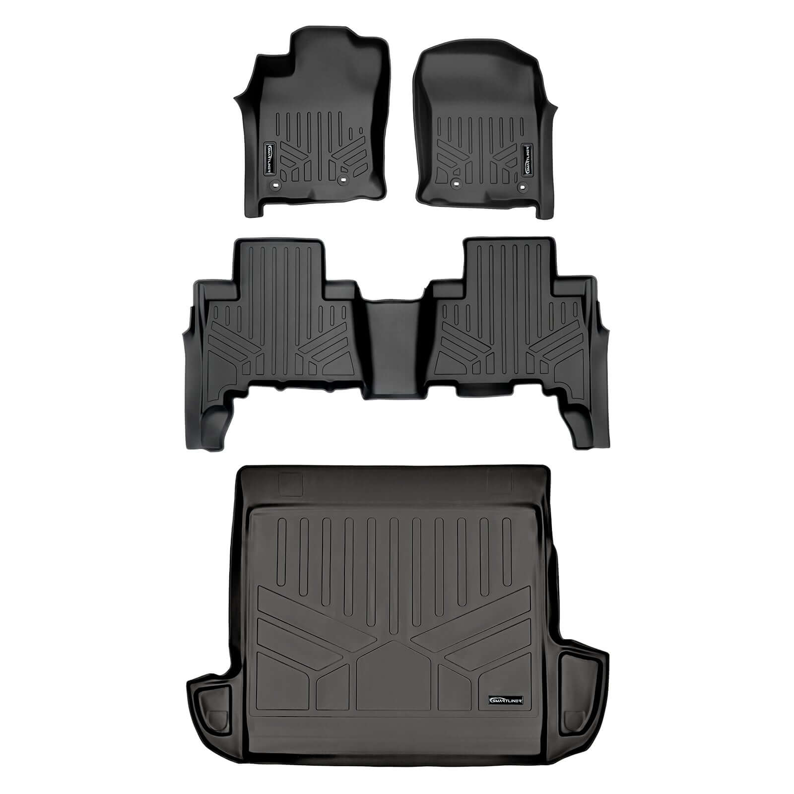 SMARTLINER Custom Fit Floor Liners For 2013-2024 Toyota 4Runner (5 Passenger Model without Sliding Rear Tray) Smartliner USA