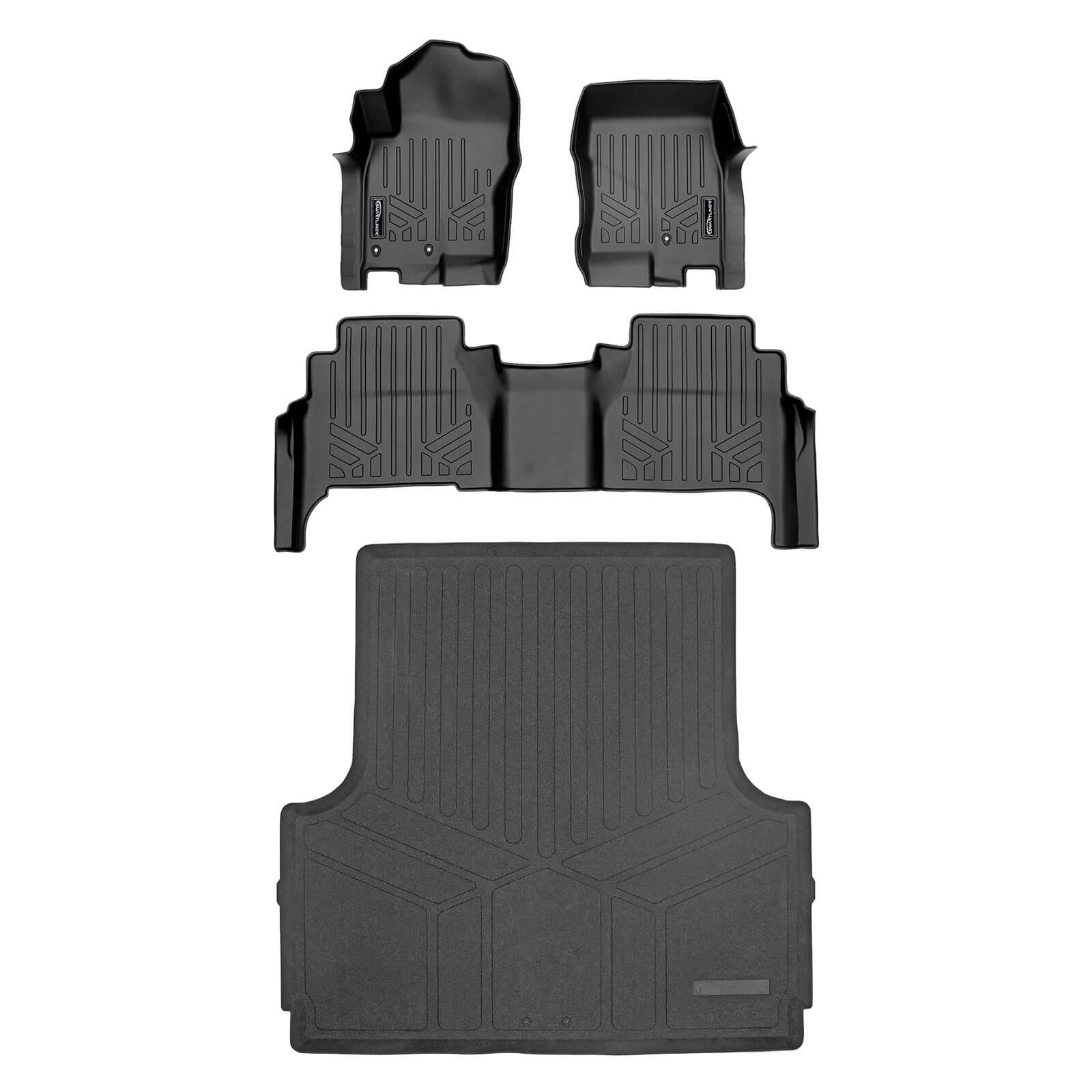 SmartCoverage™ Custom Fit Floor Liners For 2008-2021 Nissan Frontier Crew Cab with Dual Drivers Side Floor Posts Smartliner USA