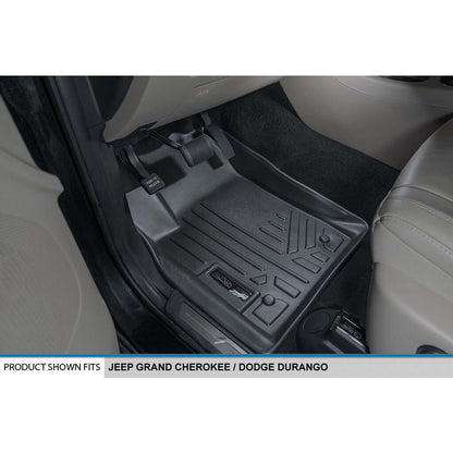 Smart Trim™ Custom Fit Floor Liners For 2013-16 Durango with 1st Row Dual Floor Hooks & 2nd Row Bench Seat Smartliner USA
