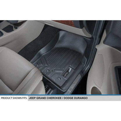 Smart Trim™ Custom Fit Floor Liners For 13-16 Durango with 1st Row Dual Floor Hooks & 2nd Row Bucket Seats Smartliner USA