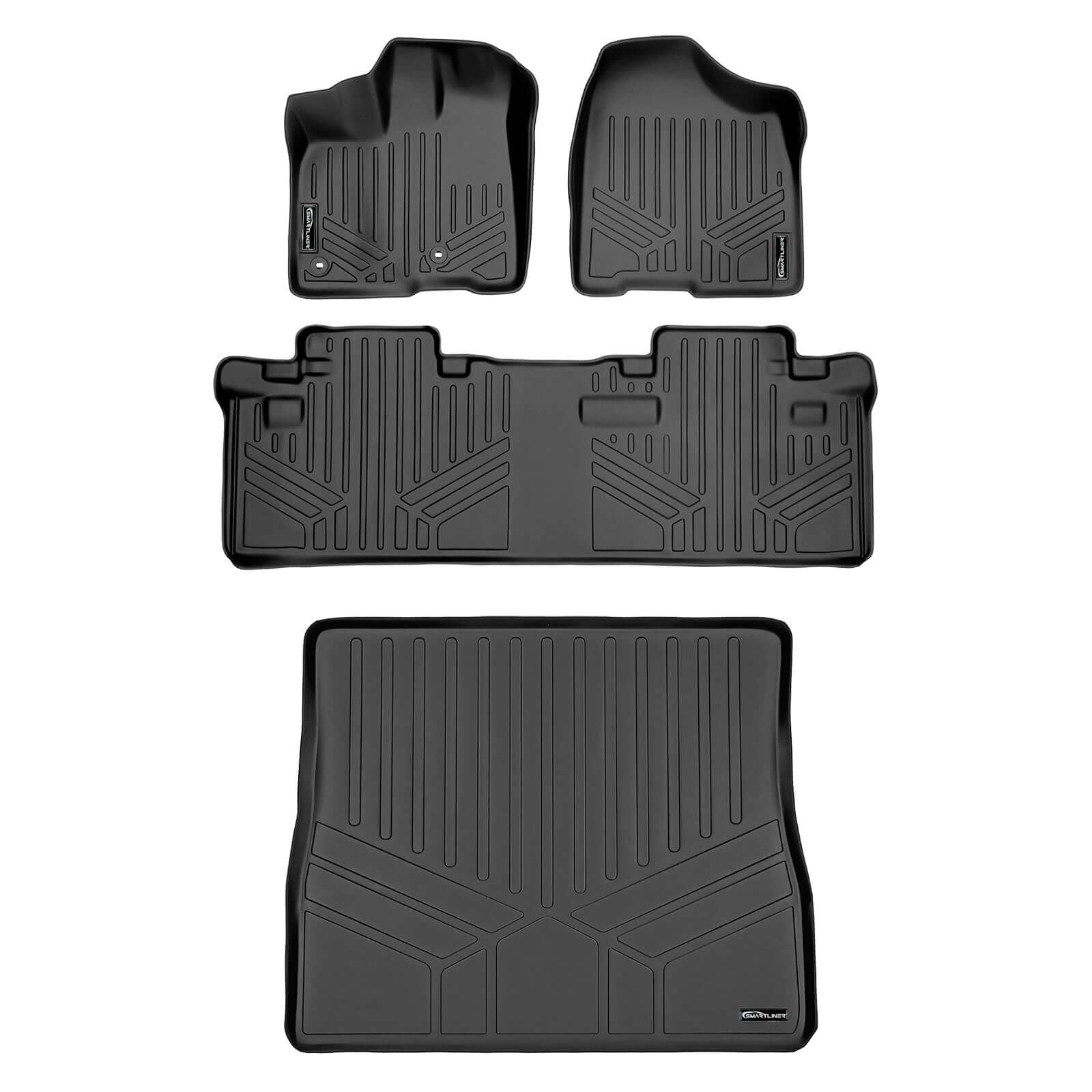 SMARTLINER Custom Fit Floor Liners For 2013-2020 Toyota Sienna (8 Passenger Model) Smartliner USA