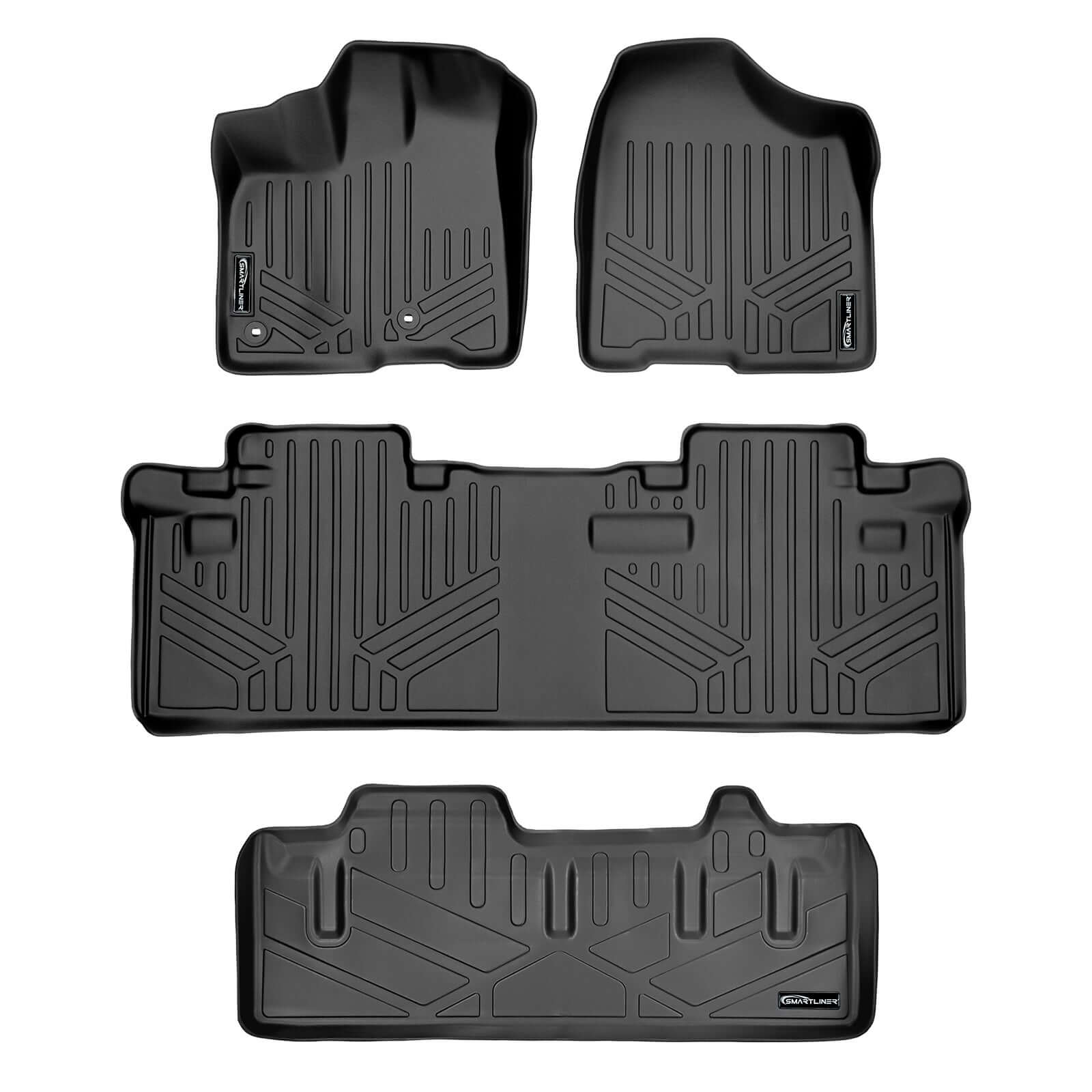 SMARTLINER Custom Fit Floor Liners For 2013-2020 Toyota Sienna (8 Passenger Model) Smartliner USA
