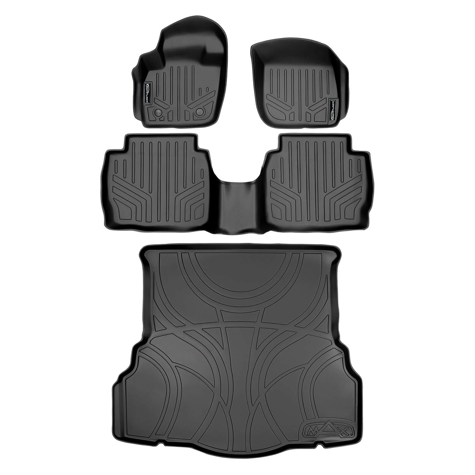 SMARTLINER Custom Fit Floor Liners For 2013-2016 Ford Fusion (No Hybrid Models) Smartliner USA