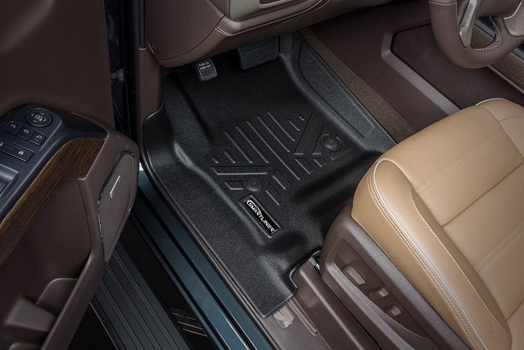 Smart Trim™ Custom Fit Floor Liners For 2015-2020 Cadillac Escalade with Second Row Bucket Seats Smartliner USA