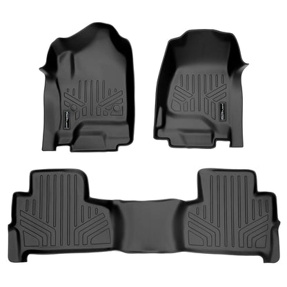 Smart Trim™ Custom Fit Floor Liners For 2015-2020 Chevrolet Tahoe / GMC Yukon With 2nd Row Bucket Seats Smartliner USA