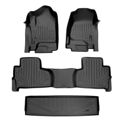 Smart Trim™ Custom Fit Floor Liners For 2015-2020 Chevrolet Tahoe / GMC Yukon With 2nd Row Bucket Seats Smartliner USA