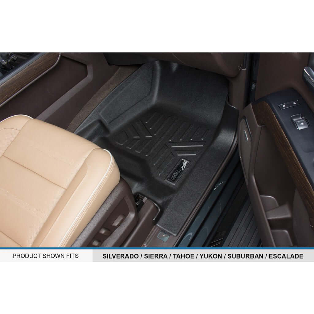 SMARTLINER Custom Fit Floor Liners For 2015-2020 Cadillac Escalade ESV with 2nd Row Bench Seat Smartliner USA