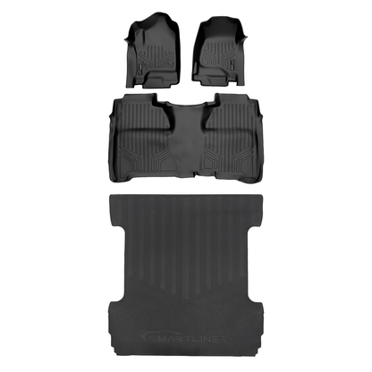 SmartCoverage™ Custom Fit Floor Liners For Crew Cab 2014-2018 Silverado/Sierra 1500 - 2015-2021 2500/3500 HD Smartliner USA