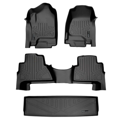 Smart Trim™ Custom Fit Floor Liners For 2015-2020 Cadillac Escalade with Second Row Bucket Seats Smartliner USA