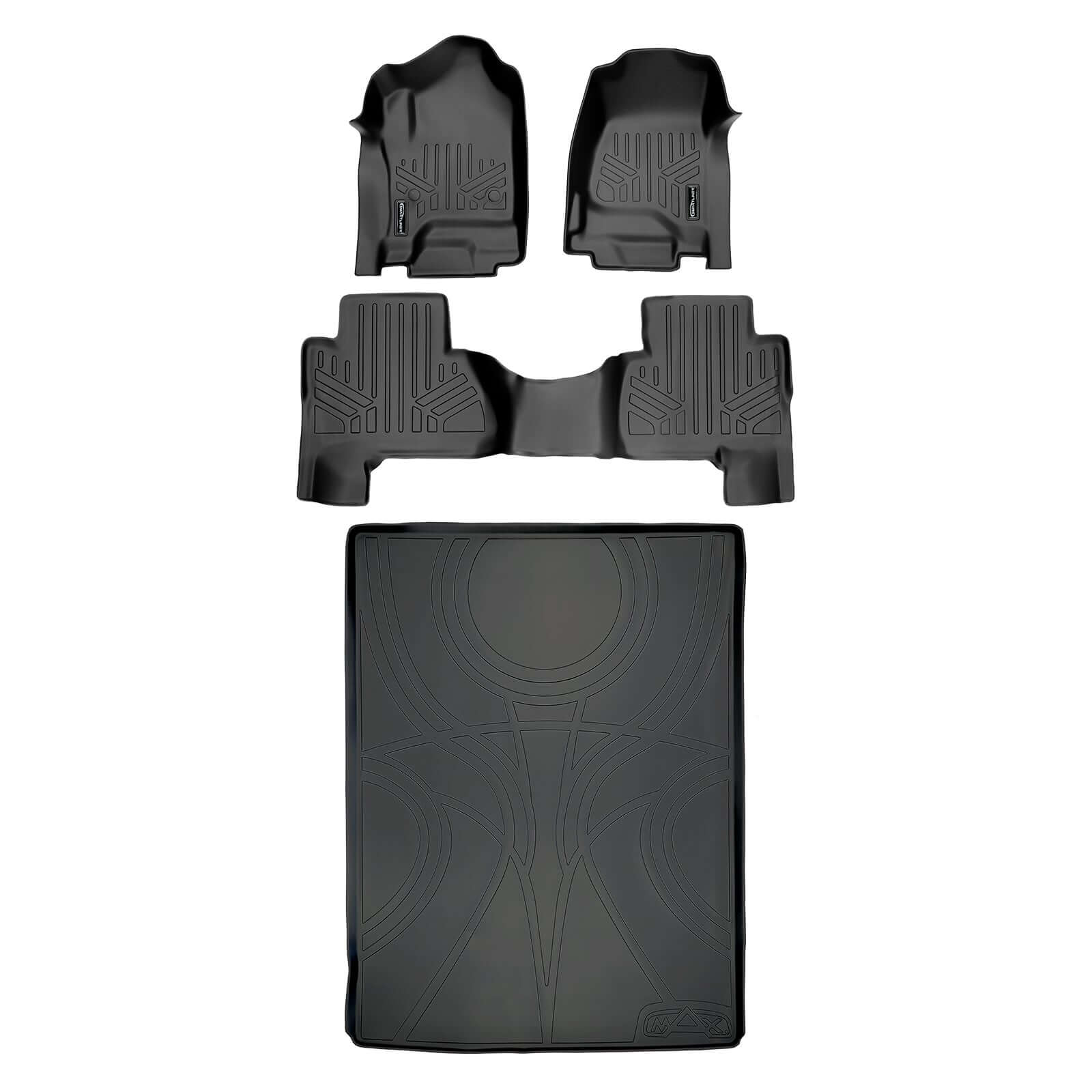 SMARTLINER Custom Fit Floor Liners For 2015-2020 Cadillac Escalade ESV with 2nd Row Bench Seat Smartliner USA