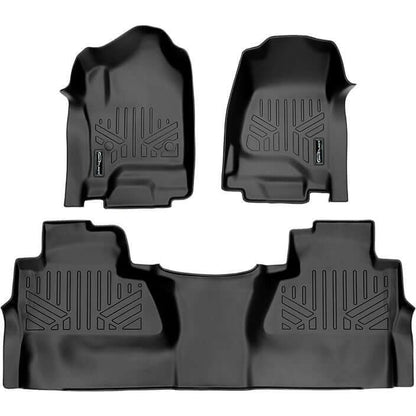 SMARTLINER Custom Fit Floor Liners For 2014-2018 Silverado/Sierra 1500 - 2015-2021 2500/3500 HD Smartliner USA