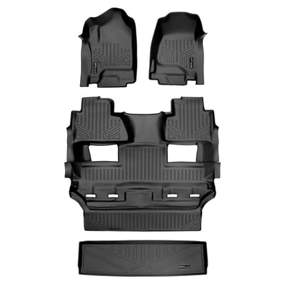 SMARTLINER Custom Fit Floor Liners For 2015 - 2020 Chevy Tahoe / GMC Yukon with 2nd Row Bucket Seats Smartliner USA