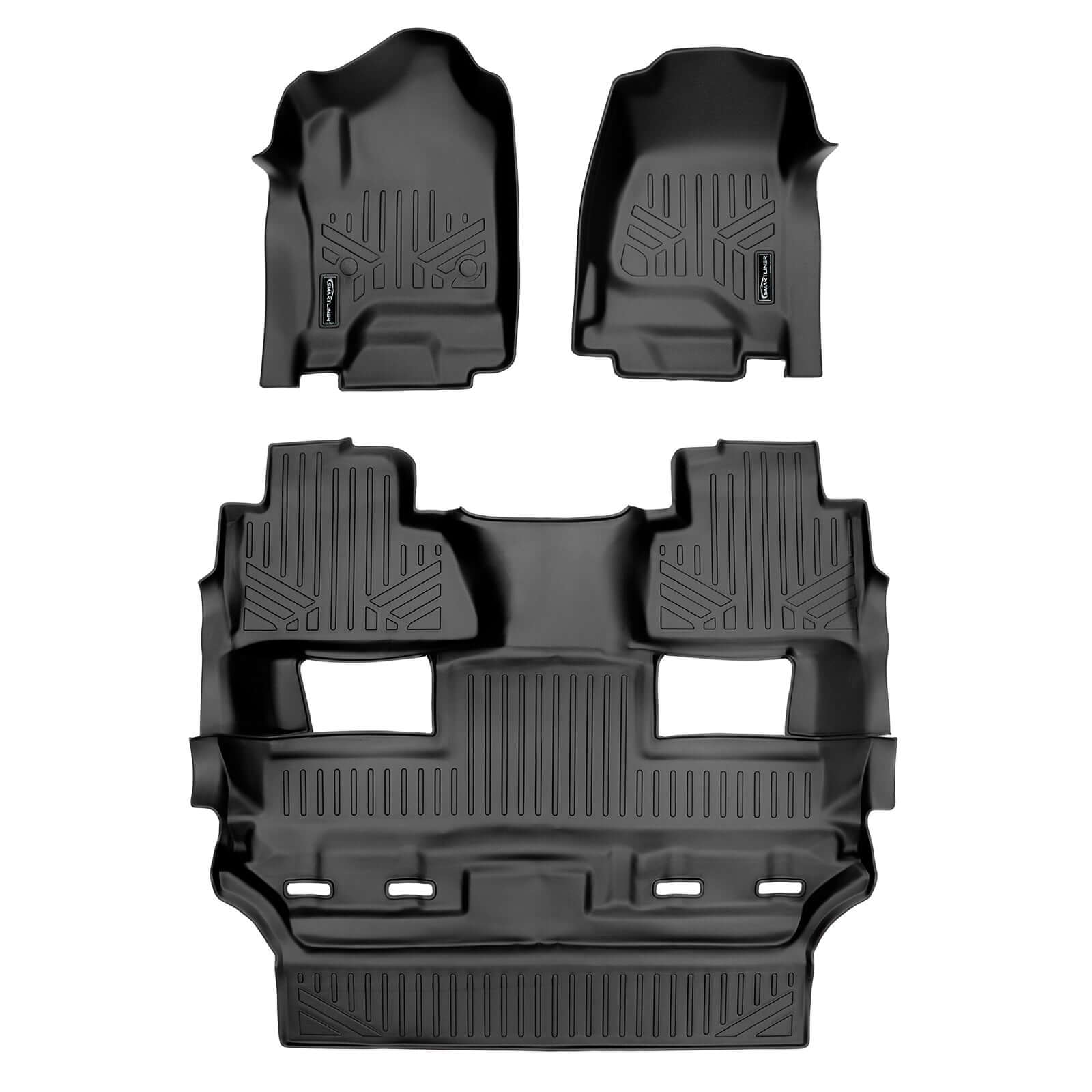 SMARTLINER Custom Fit Floor Liners For 2015 - 2020 Chevy Tahoe / GMC Yukon with 2nd Row Bucket Seats Smartliner USA