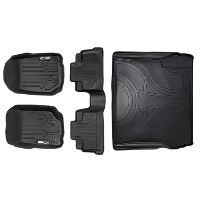Smart Trim™ Custom Fit Floor Liners For 2007-2010 Jeep Wrangler Unlimited (4-Door) Smartliner USA