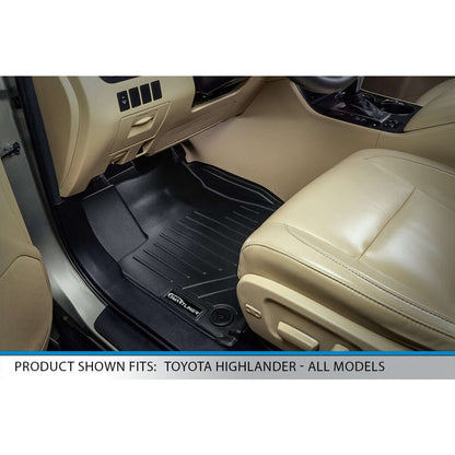 SMARTLINER Custom Fit Floor Liners For 2014-2019 Toyota Highlander Hybrid (with 2nd Row Bench Seat) Smartliner USA