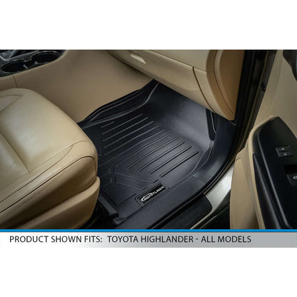 SMARTLINER Custom Fit Floor Liners For 2014-2019 Toyota Highlander Hybrid (with 2nd Row Bench Seat) Smartliner USA