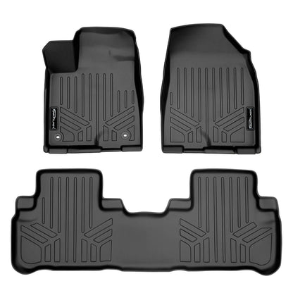 SMARTLINER Custom Fit Floor Liners For 2014-2019 Toyota Highlander with 2nd Row Bench Seat Smartliner USA