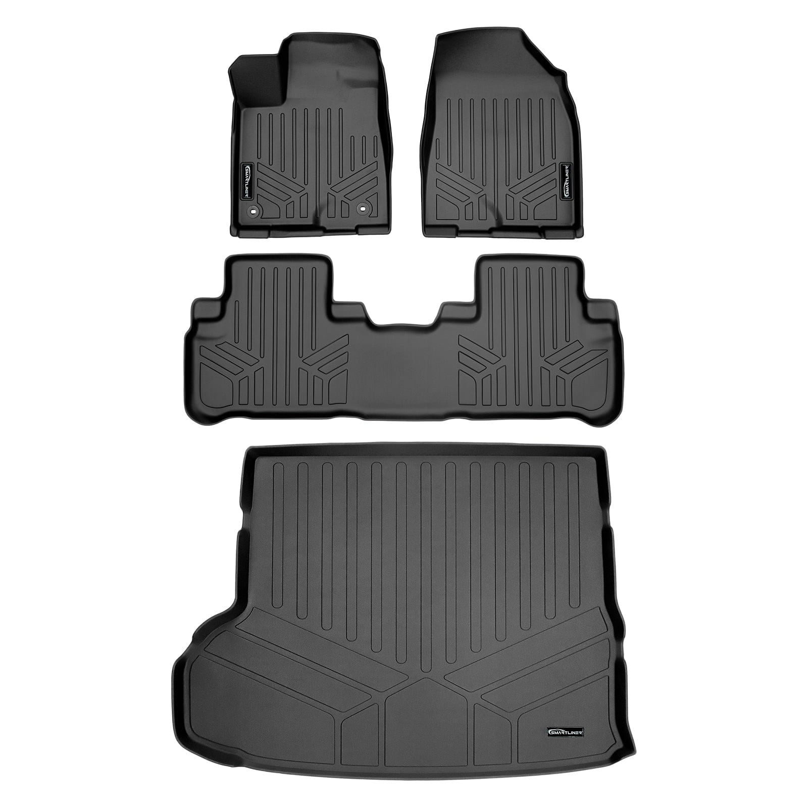 SMARTLINER Custom Fit Floor Liners For 2014-2019 Toyota Highlander Hybrid (with 2nd Row Bucket Seat) Smartliner USA