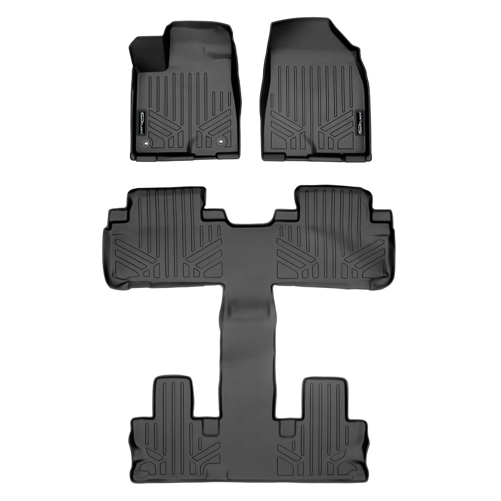 SMARTLINER Custom Fit Floor Liners For 2014-2019 Highlander with 2nd Row Bucket Seats (No Hybrid) Smartliner USA