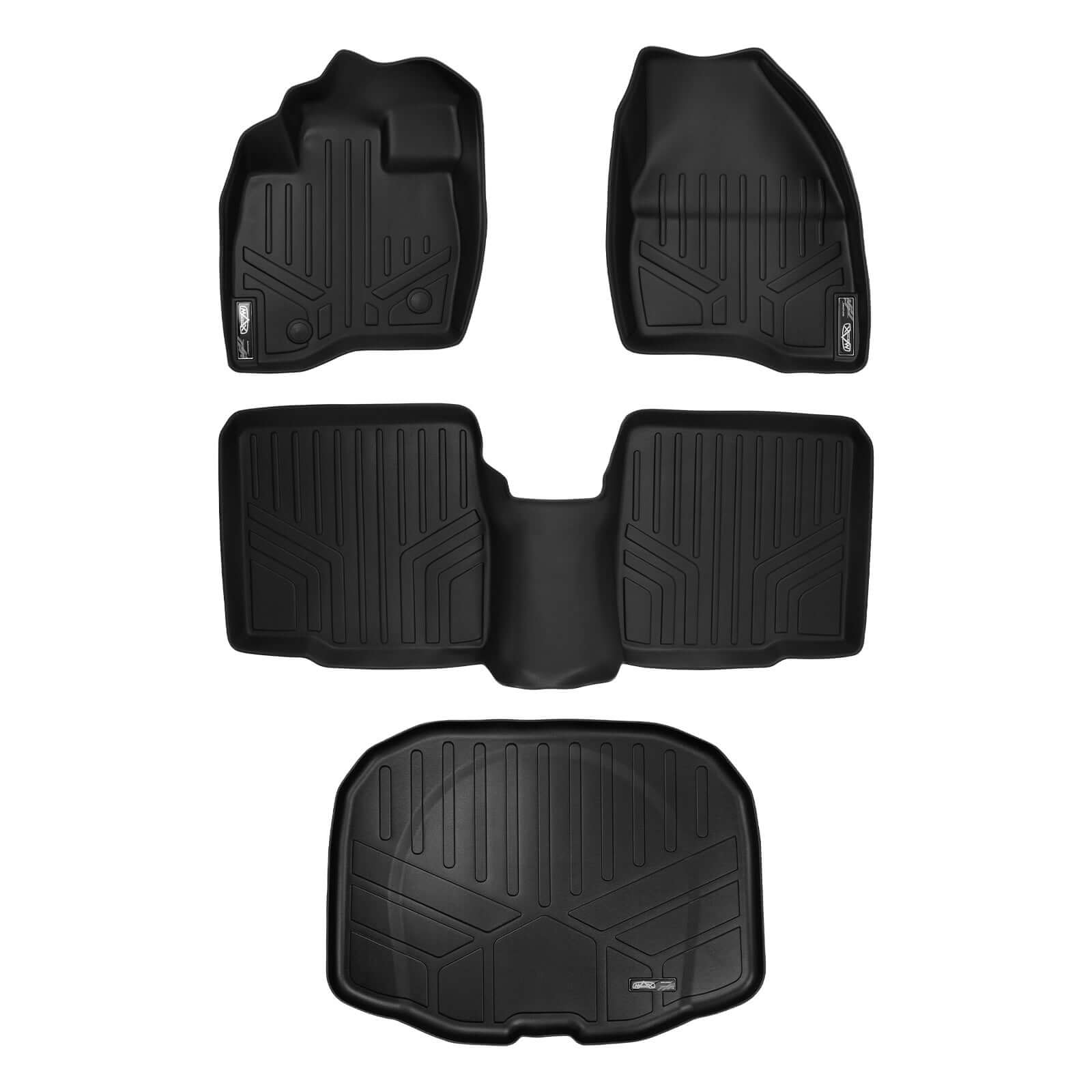 SMARTLINER Custom Fit Floor Liners For 2015-2016 Ford Explorer without 2nd Row Center Console Smartliner USA