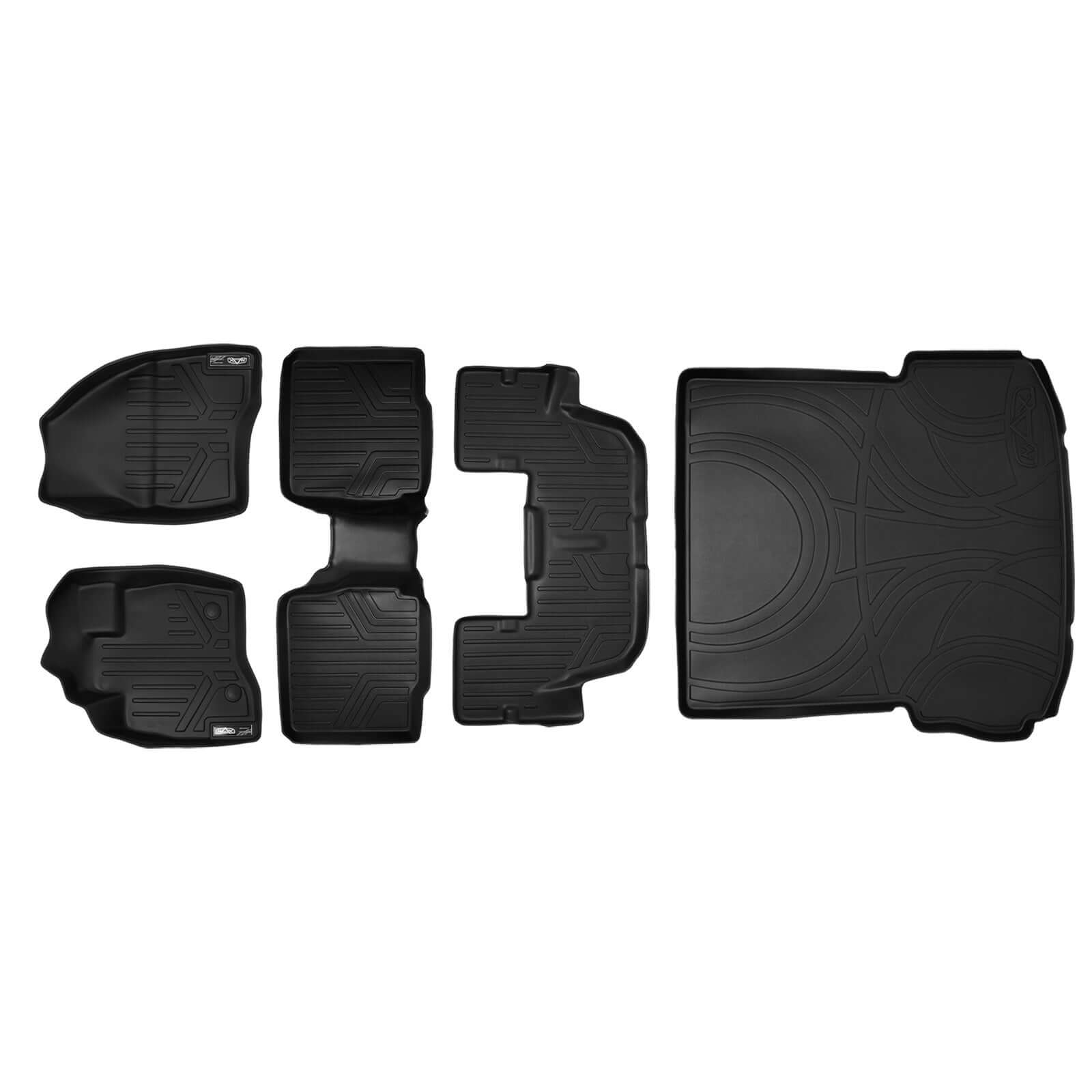 SMARTLINER Custom Fit Floor Liners For 2015-2016 Ford Explorer with 2nd Row Center Console Smartliner USA