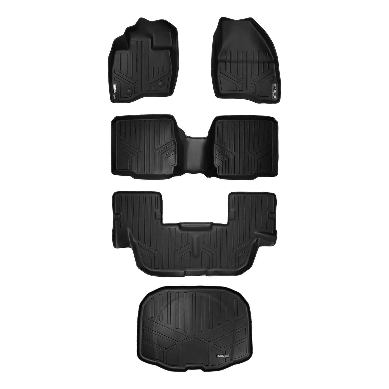 SMARTLINER Custom Fit Floor Liners For 2015-2016 Ford Explorer with 2nd Row Center Console Smartliner USA