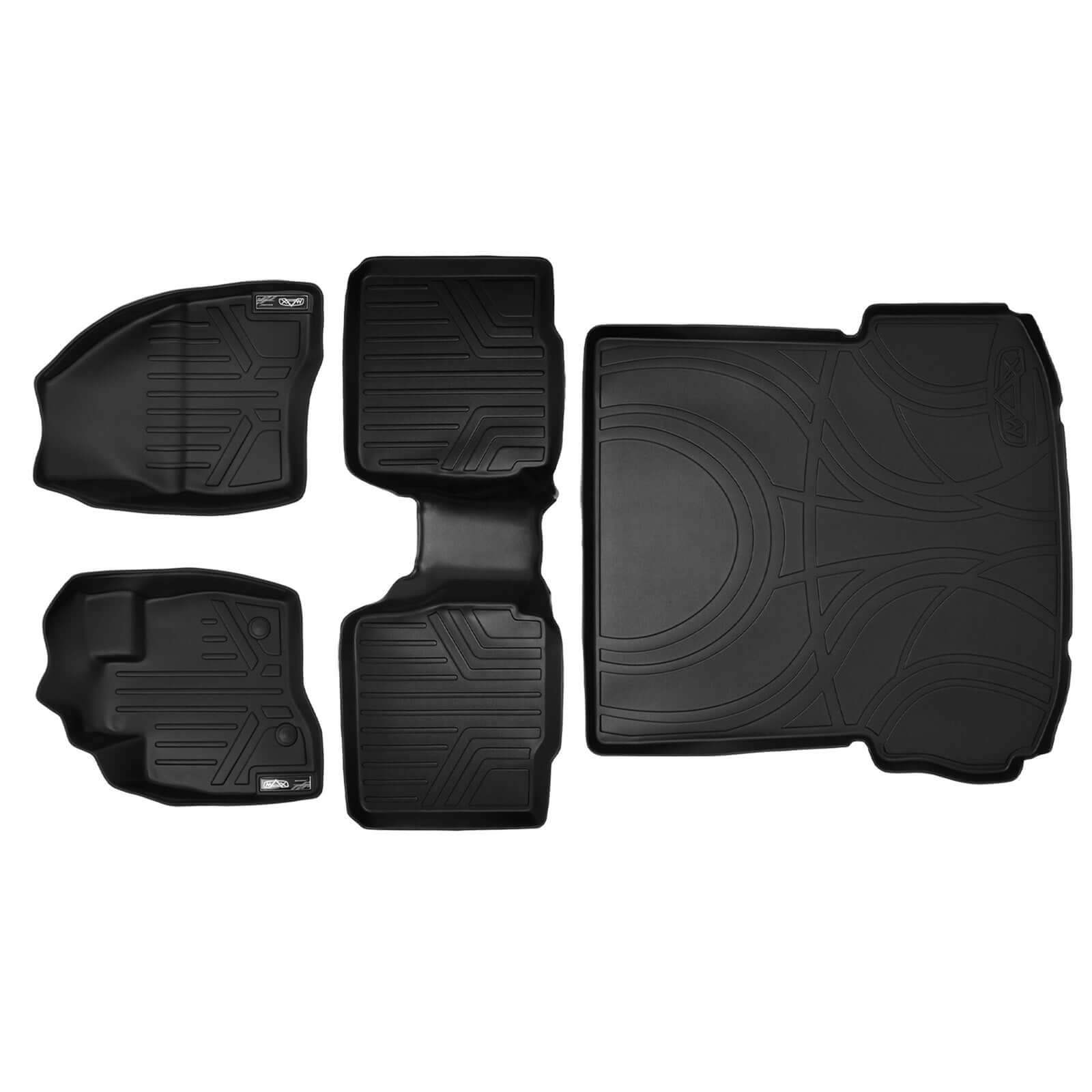 SMARTLINER Custom Fit Floor Liners For 2015-2016 Ford Explorer with 2nd Row Center Console Smartliner USA