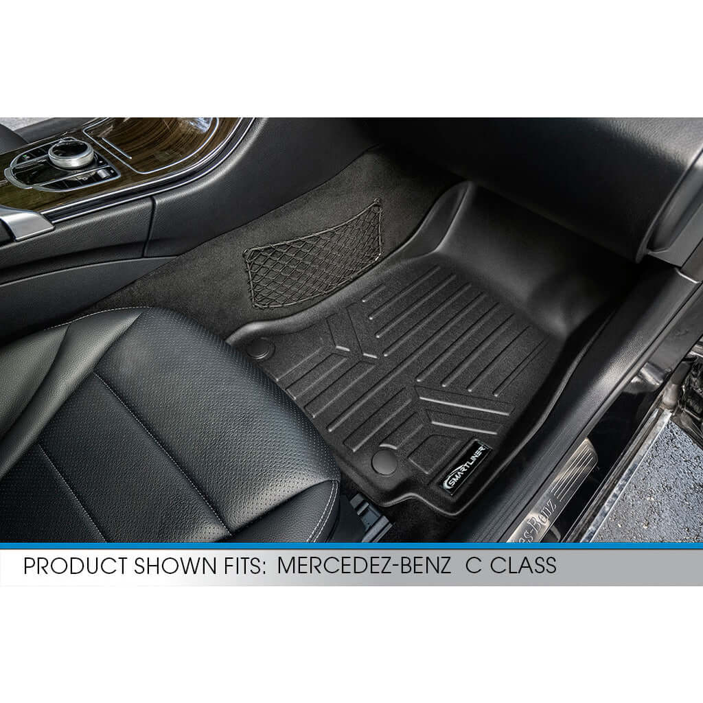 Smart Trim™ Custom Fit Floor Liners For 2015-2021 Mercedes Benz C Class Sedan (No Hybrid Models) Smartliner USA