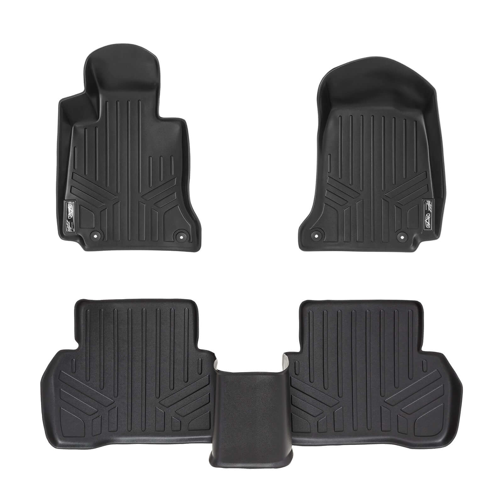 Smart Trim™ Custom Fit Floor Liners For 2015-2021 Mercedes Benz C Class Sedan (No Hybrid Models) Smartliner USA