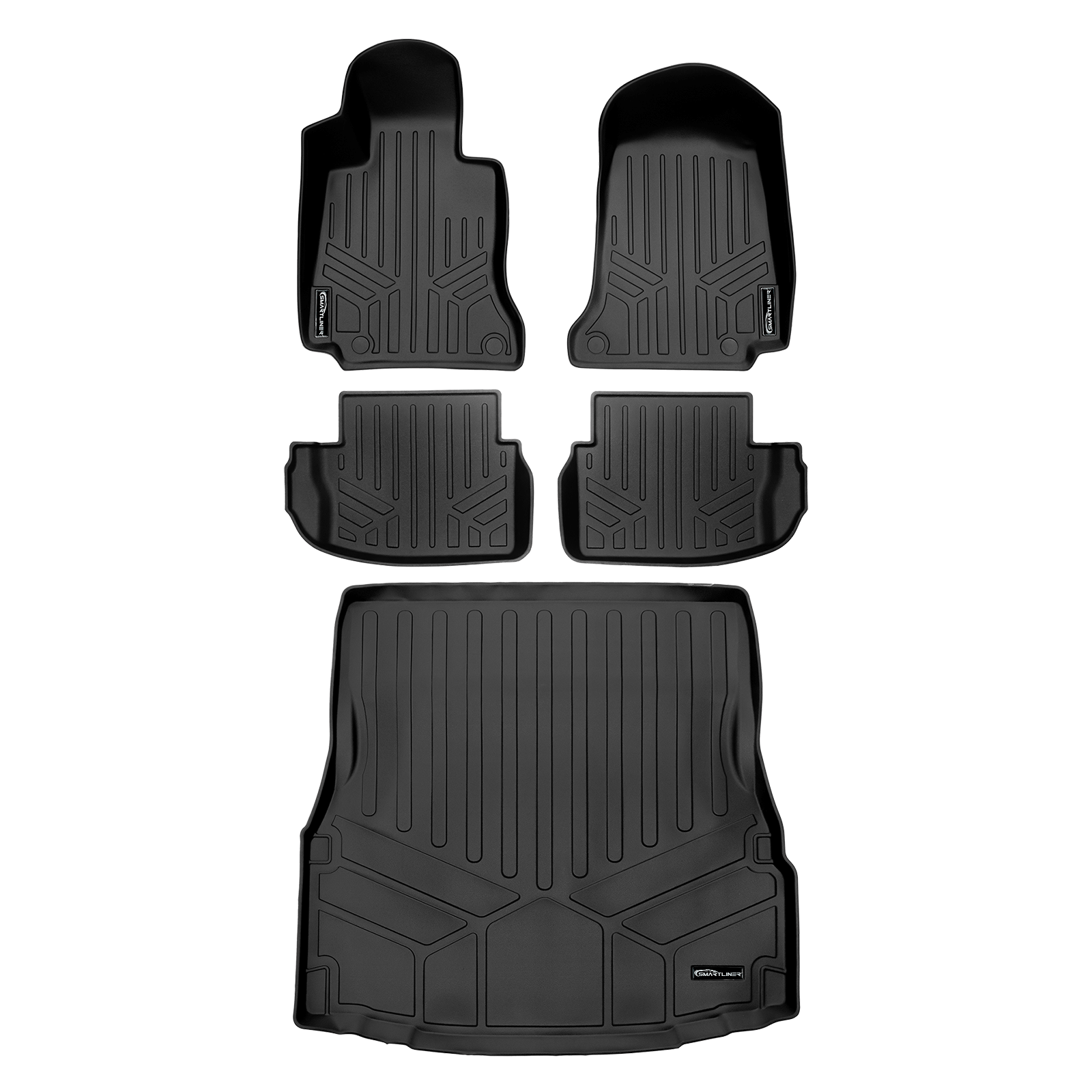 SMARTLINER Custom Fit Floor Liners For 2017-2025 Mercedes Benz C-Class (Only Fits Coupe Models) Smartliner USA