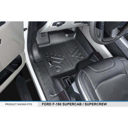 SMARTLINER Custom Fit Floor Liners For 2021-2025 Ford F-150 Hybrid SuperCrew Cab with 1st Row Bucket Seats Smartliner USA