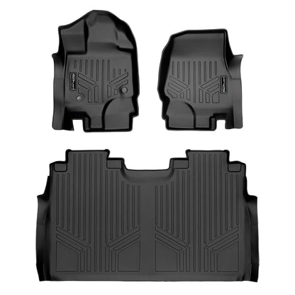 SmartCoverage™ Custom Fit Floor Liners For 2015-2025 Ford F-150 SuperCrew Cab with 1st Row Bucket Seats Smartliner USA