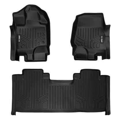SMARTLINER Custom Fit Floor Liners For 2015-2025 Ford F-150 SuperCab with 1st Row Bucket Seats Carpeted Flooring Smartliner USA