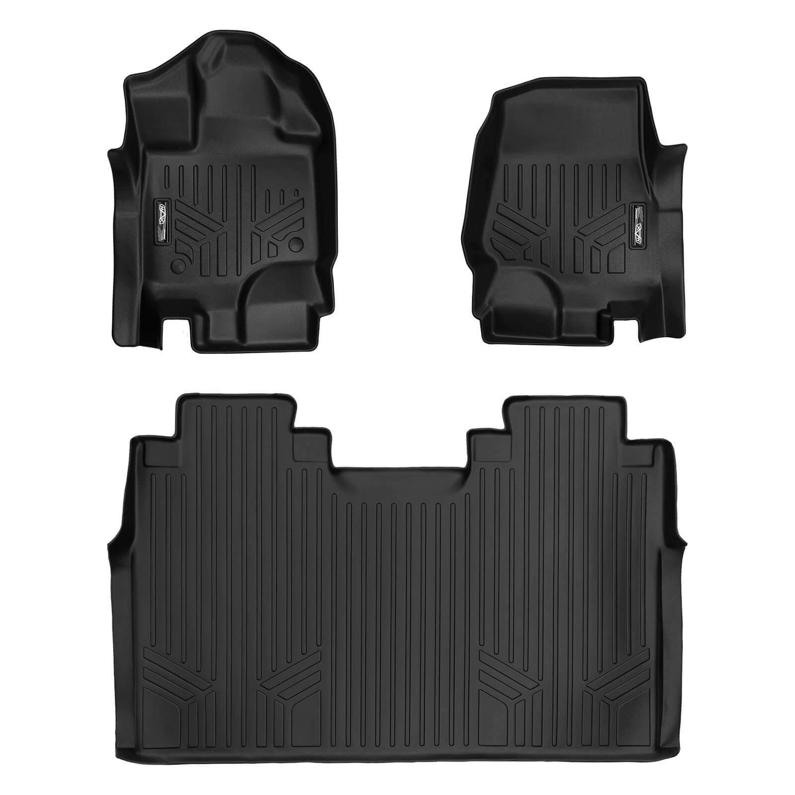 SmartCoverage™ Custom Fit Floor Liners For 2015-2025 Ford F-150 SuperCrew Cab with 1st Row Bench Seat (No OTH and no 2nd Row Underseat Storage) Smartliner USA