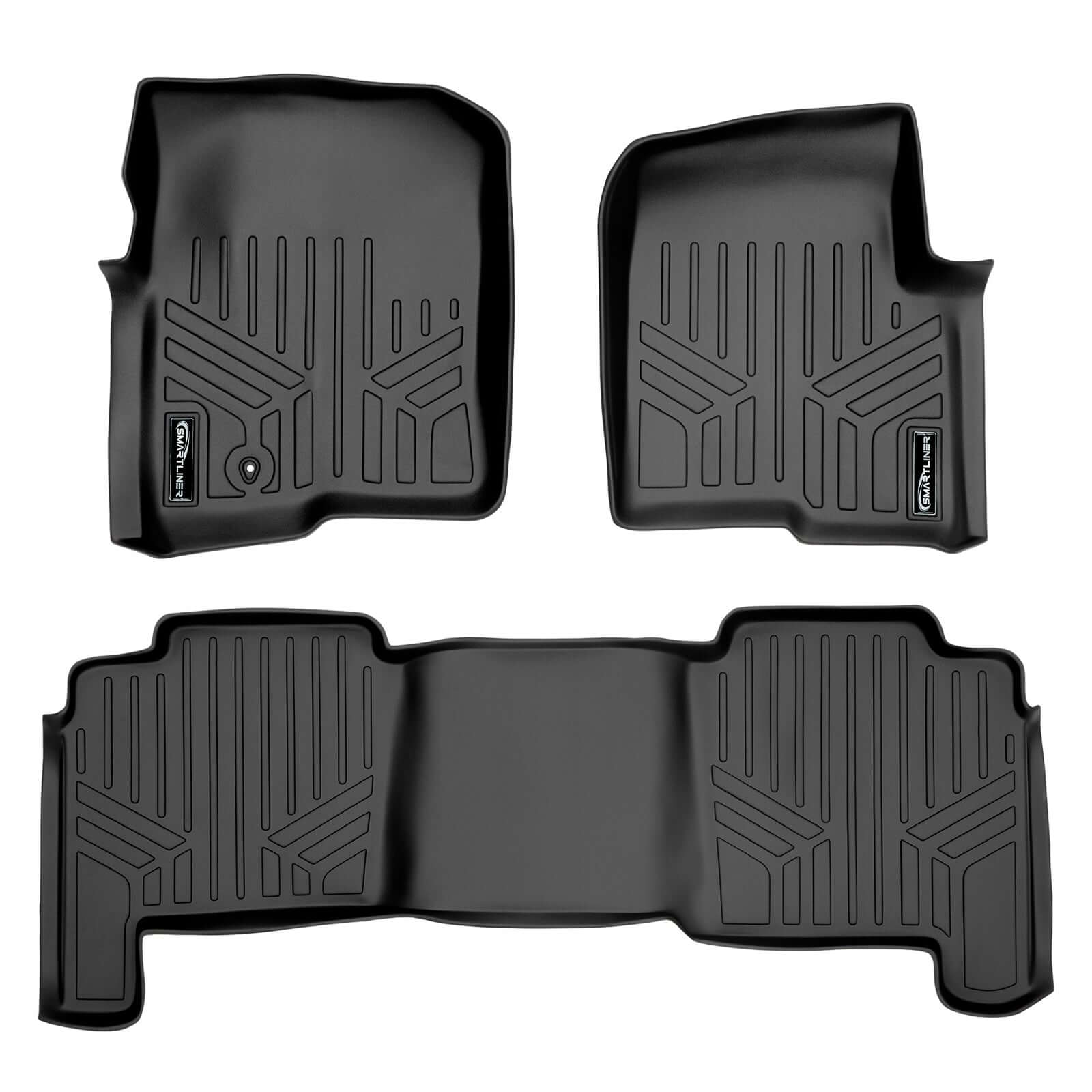 SMARTLINER Custom Fit Floor Liners For 2004-2008 Ford F-150 SuperCrew Cab / 2006-2008 Lincoln Mark LT Crew Cab Smartliner USA