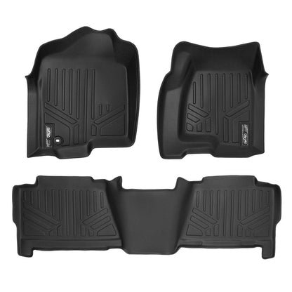 SMARTLINER Custom Fit Floor Liners For 1999-2007 Silverado/Sierra 1500/2500/3500 Crew Cab / 2000-2006 Escalade/Suburban/Yukon XL Smartliner USA