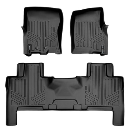 Smart Trim™ Custom Fit Floor Liners For 2011 - 2017 Ford Expedition EL/ Lincoln Navigator (with Console) Smartliner USA
