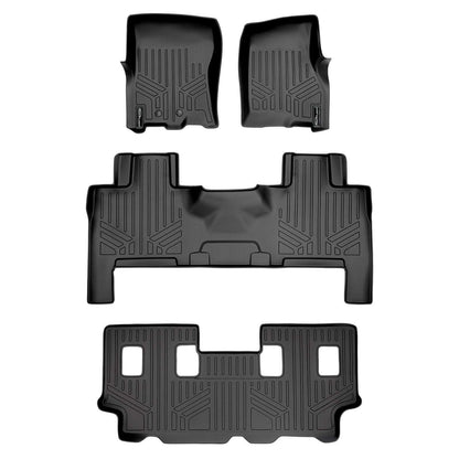 Smart Trim™ Custom Fit Floor Liners For 2011 - 2017 Ford Expedition EL/ Lincoln Navigator (with 2nd Row Bench Seat or Console) Smartliner USA