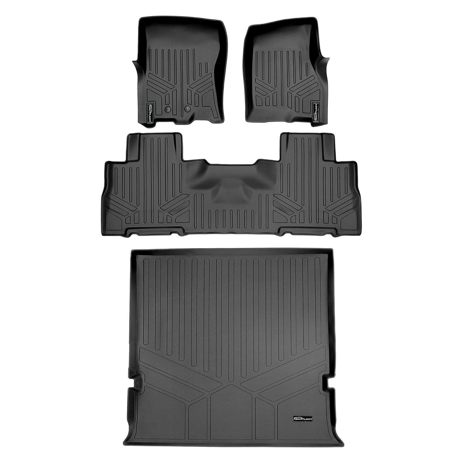 SMARTLINER Custom Fit Floor Liners For 2011 - 2017 Ford Expedition/Lincoln Navigator with 2nd Row Bucket Seats (No Console) Smartliner USA