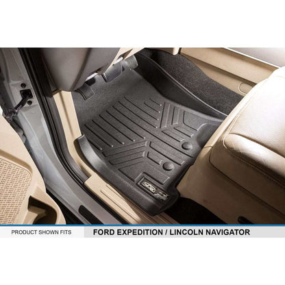 Smart Trim™ Custom Fit Floor Liners For 2011 - 2017 Ford Expedition EL/ Lincoln Navigator (with Console) Smartliner USA