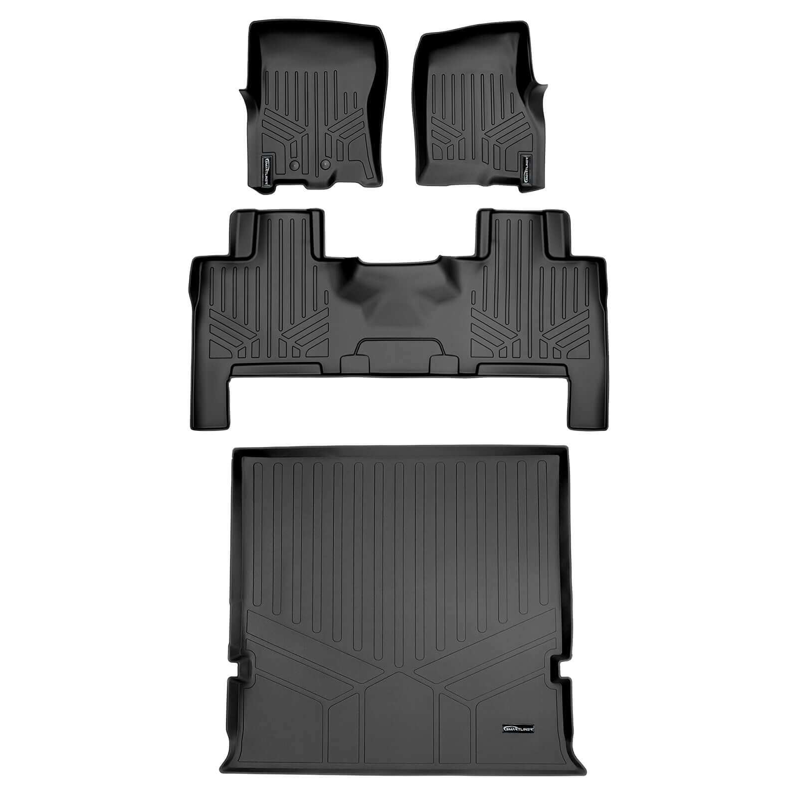 SMARTLINER Custom Fit Floor Liners For 2011-2017 Ford Expedition/Lincoln Navigator with 2nd Row Bench Seat or Console Smartliner USA