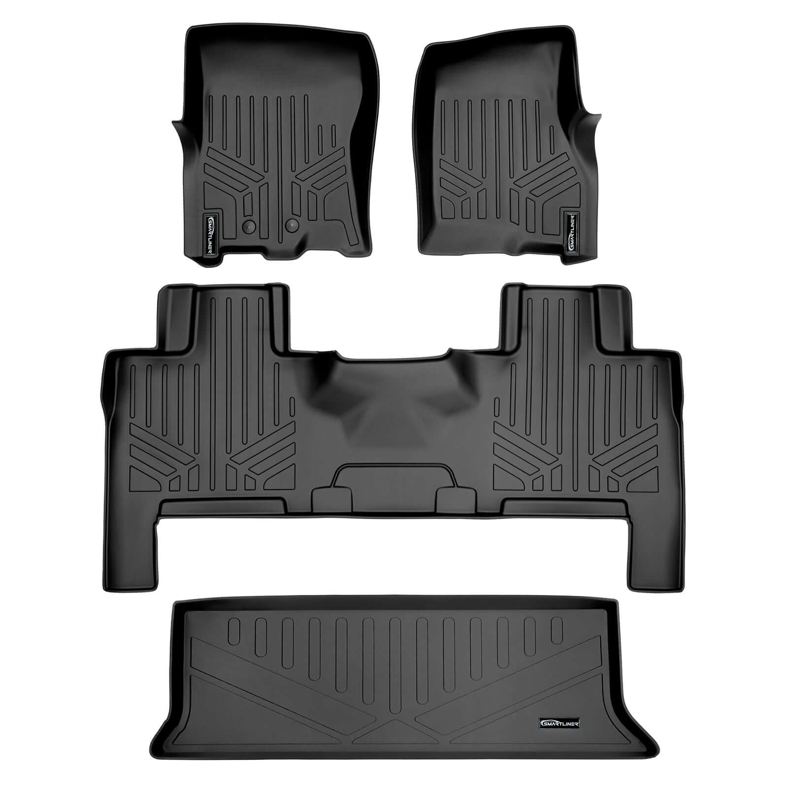 SMARTLINER Custom Fit Floor Liners For 2011-2017 Ford Expedition/Lincoln Navigator with 2nd Row Bench Seat or Console Smartliner USA