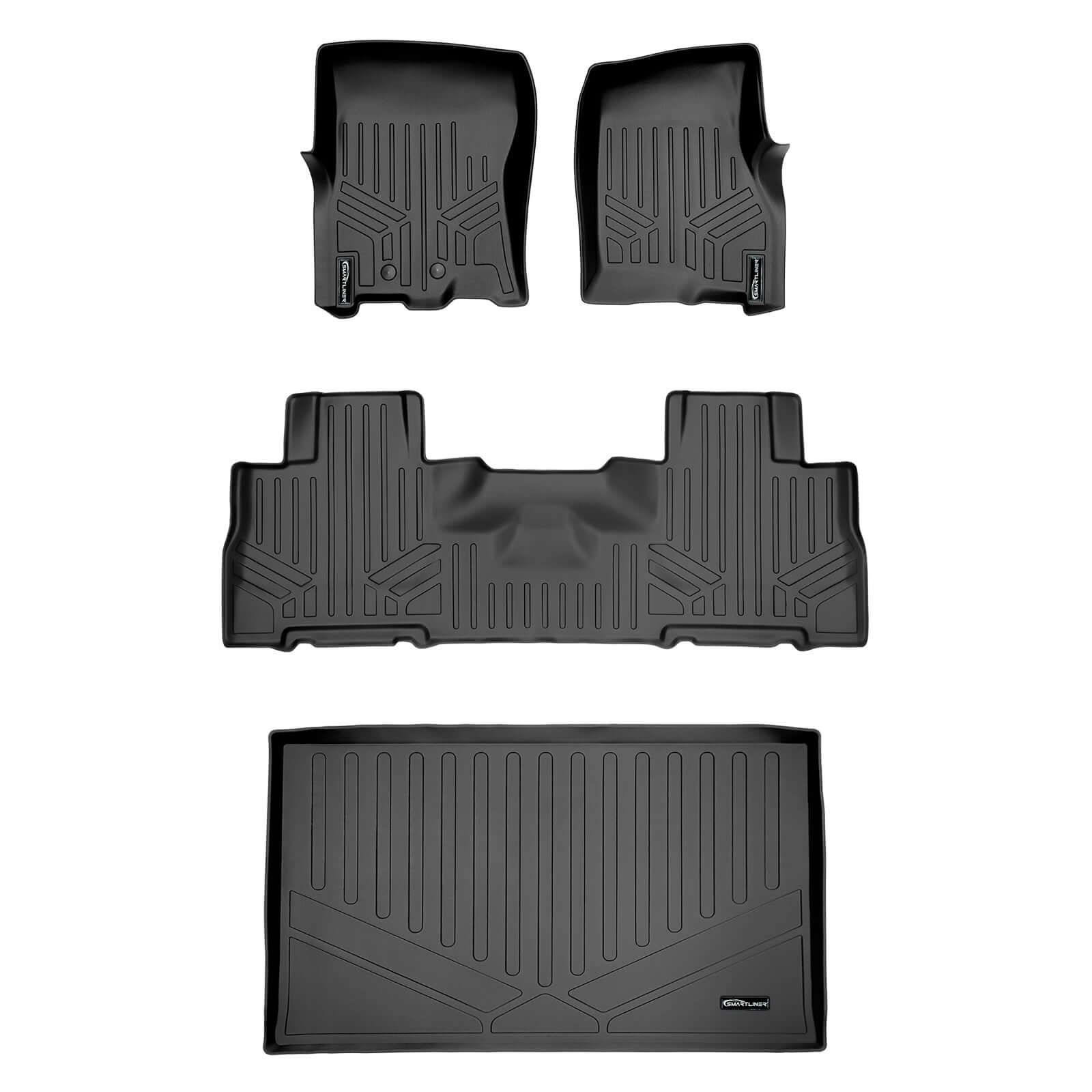 SMARTLINER Custom Fit Floor Liners For 2011 - 2017 Ford Expedition EL/Lincoln Navigator with 2nd Row Bucket Seats (without Console) Smartliner USA