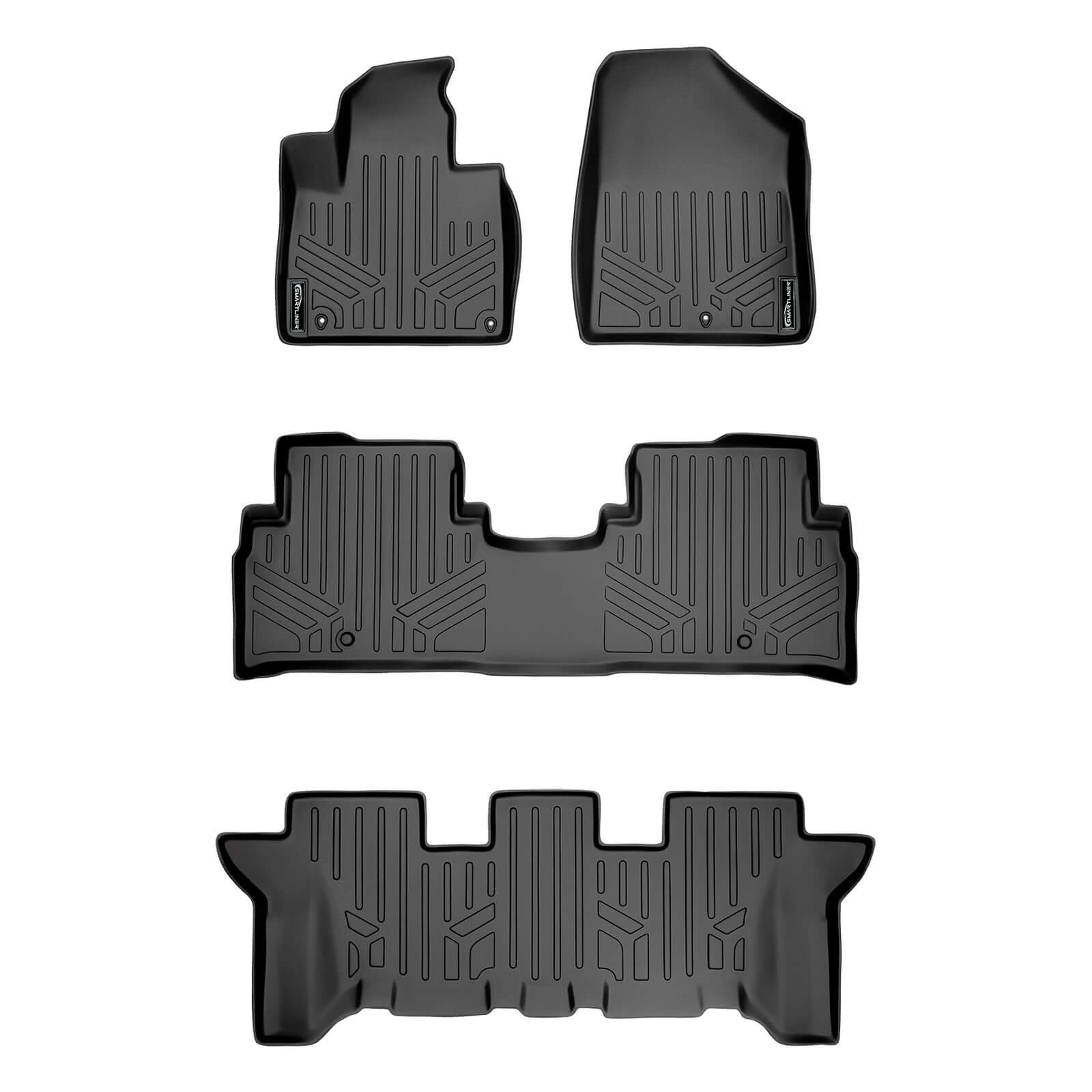 SMARTLINER Custom Fit Floor Liners For 2016-2020 Kia Sorento (7 Passenger Model Only) Smartliner USA
