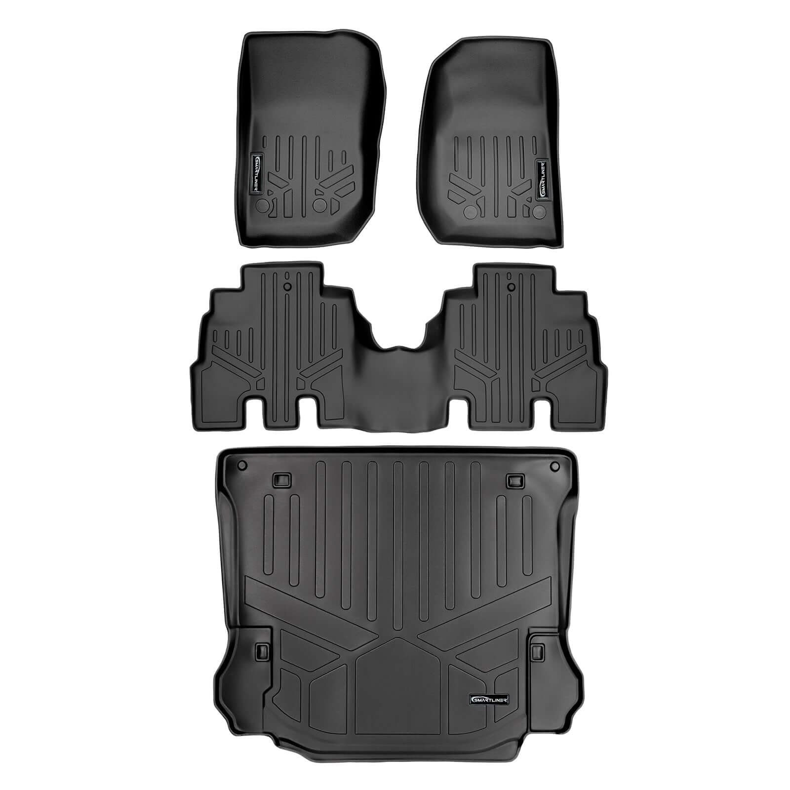 SMARTLINER Custom Fit Floor Liners For 2011 - 2014 Jeep Wrangler Unlimited (4-Door Only) Smartliner USA