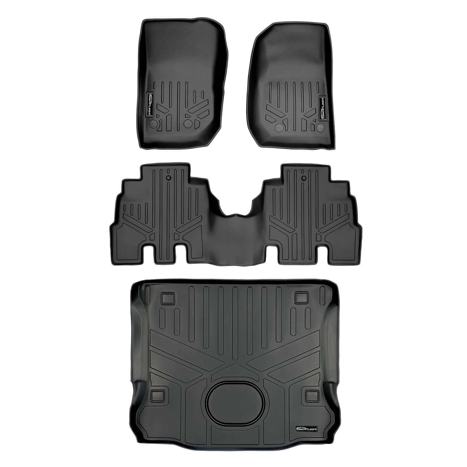 Smart Trim™ Custom Fit Floor Liners For 2015-2018 Jeep Wrangler Unlimited (JK Old Body Style Only) Smartliner USA